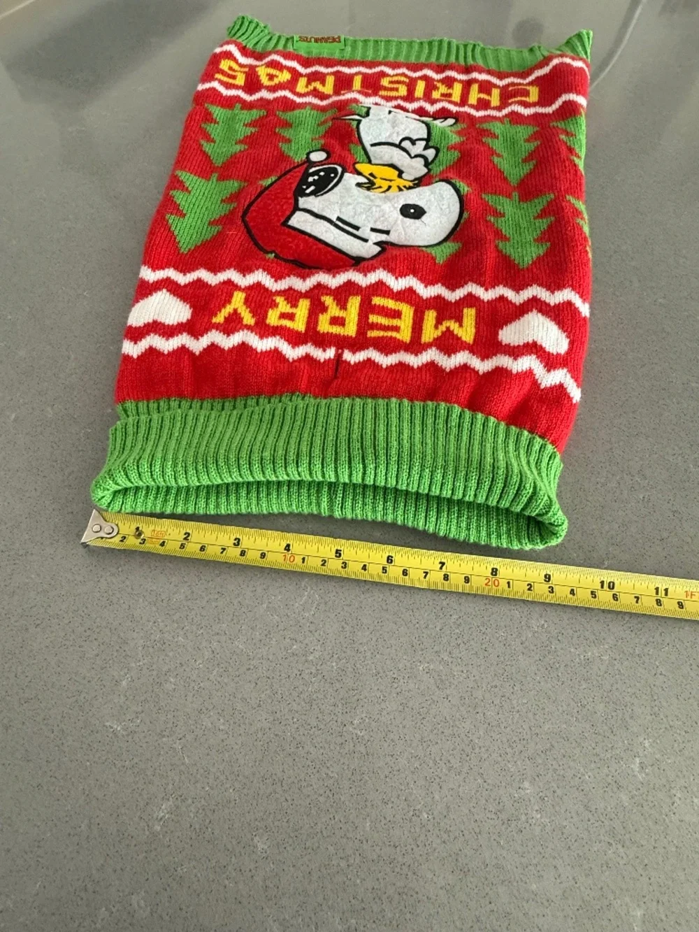 Dog Peanuts Snoopy Holiday 'Merry Christmas' XL Pet Sweater Barely worn